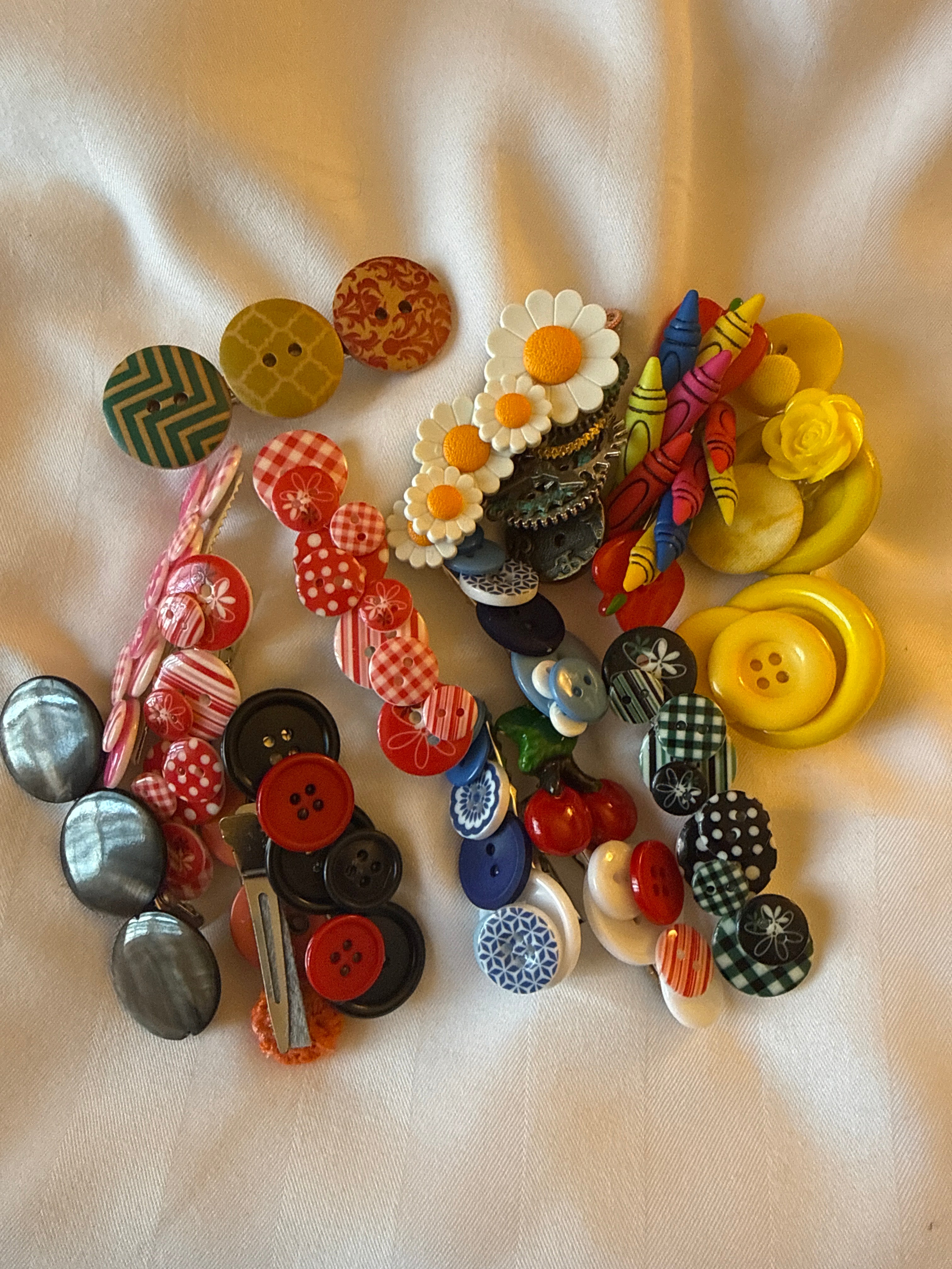 Hair Clips ~ Buttons & Such – Frou Frou Collection